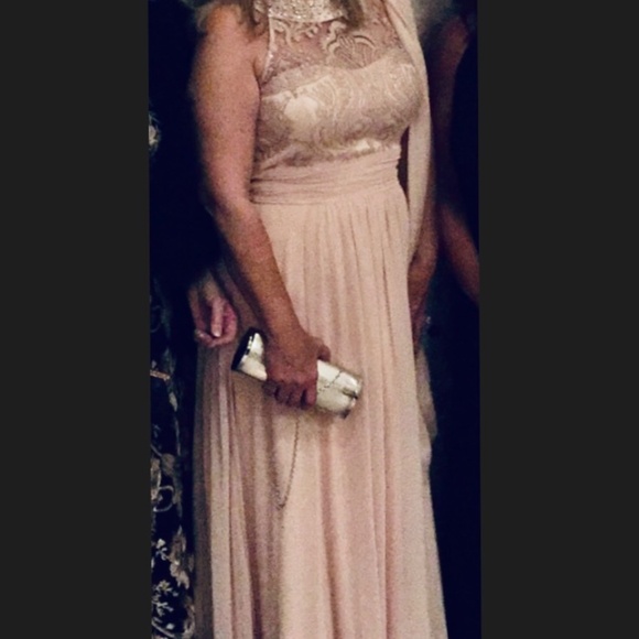 EMBELLISHED LACE AND CHIFFON EVENING GOWN - Picture 2 of 3